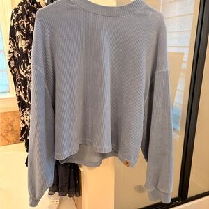 The Southern Shirt Company Light Blue Ribbed Sweatshirt